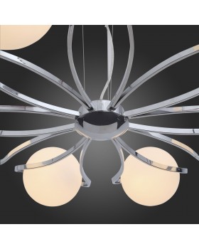 SL848.103.08 Люстра подвесная ST-Luce Хром/Белый E27 8*60W LOOPO-foto6