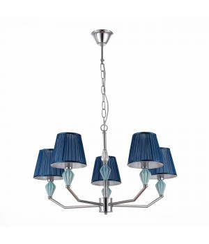 SLE1116-103-05 Люстра подвесная Хром/Голубой E14 5*40W BALNEA-foto2