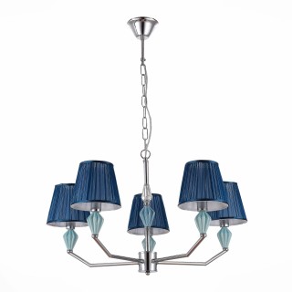 SLE1116-103-05 Люстра подвесная Хром/Голубой E14 5*40W BALNEA-foto2