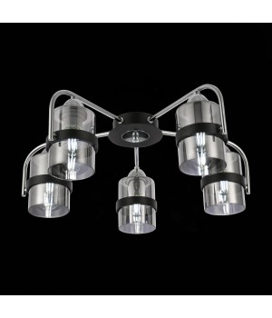 SLE102002-05 Люстра потолочная Черный, Хром/Дымчатый E27 5*40W FIUMO-foto4