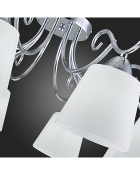 SLE103902-08 Люстра потолочная Хром/Белый E27 8*60W LIADA-foto3