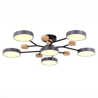 SLE6006-702-06 Светильник потолочный Серый/Серый LED 6*12W 3000K/4500K/6000K FAEMA-foto3