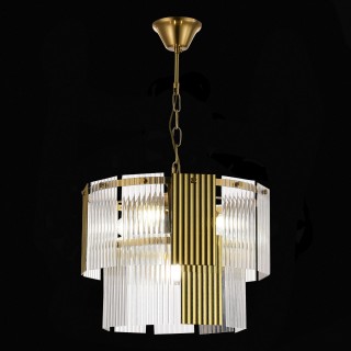 SLE1123-303-05 Светильник подвесной Латунь/Золотистый, Прозрачный E14 5*40W TRESA-foto4