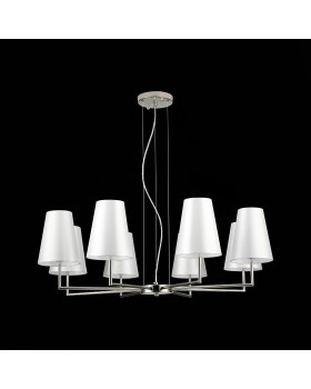 SLE105903-08 Светильник подвесной Никель/Белый E14 8*40W BELLINO-foto5