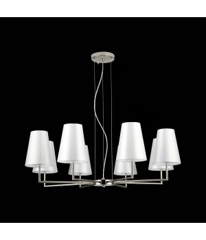 SLE105903-08 Светильник подвесной Никель/Белый E14 8*40W BELLINO-foto5