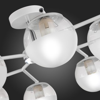 SLE106602-08 Люстра потолочная Белый, Хром/Прозрачный E27 8*60W VERONA-foto9