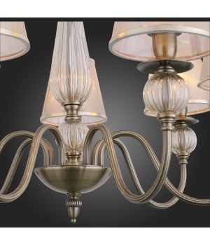 SL185.303.07 Люстра подвесная, потолочная Бронза, Прозрачный/Бежевый, Бронза E14 7*40W GRAZIA-foto12