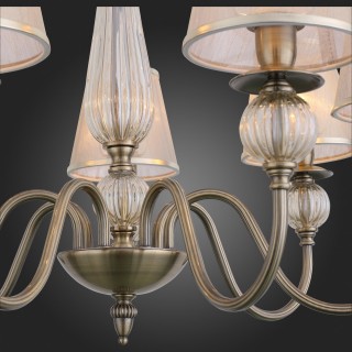 SL185.303.07 Люстра подвесная, потолочная Бронза, Прозрачный/Бежевый, Бронза E14 7*40W GRAZIA-foto12