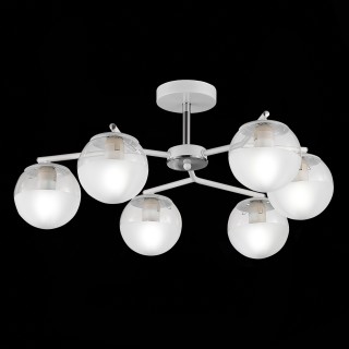 SLE106602-06 Светильник потолочный Белый, Хром/Прозрачный E27 6*60W VERONA-foto3