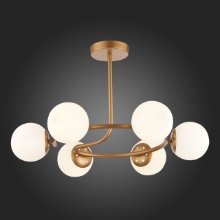 SLE220602-06 Люстра потолочная Золотистый/Белый E14 6*40W CALABRIA-foto5