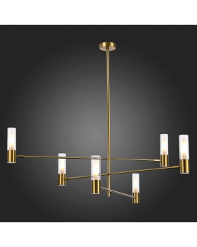 SL1239.303.06 Люстра потолочная ST-Luce Латунь/Белый, Прозрачный G9 6*5W 4000K VITRA-foto5