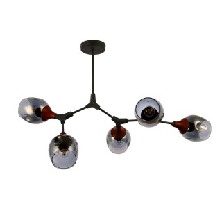 SLE113402-05 Люстра потолочная Серый, Темное дерево/Зеркальный E27 5*60W CIOTOLLA-foto2