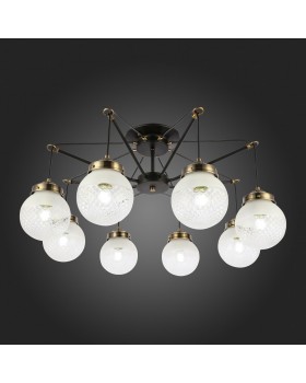 SLE110302-08 Светильник подвесной Черный, Бронза/Прозрачный, Белый E27 8*60W STRICCE-foto5