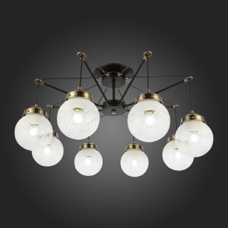 SLE110302-08 Светильник подвесной Черный, Бронза/Прозрачный, Белый E27 8*60W STRICCE-foto5