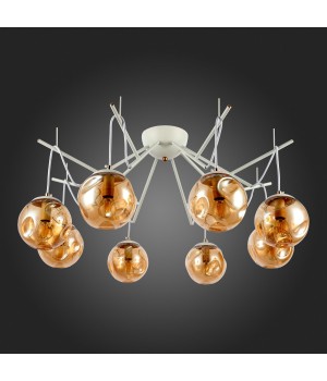 SLE110202-08 Люстра подвесная Белый/Янтарный E14 8*40W CALLETTA-foto8