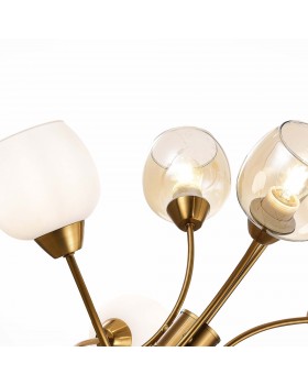 SLE1136-302-06 Люстра потолочная Латунь/Белый, Коньячный E27 6*60W TRATTI-foto3