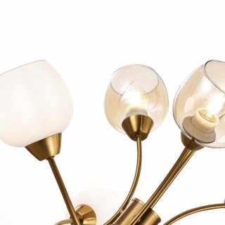 SLE1136-302-06 Люстра потолочная Латунь/Белый, Коньячный E27 6*60W TRATTI-foto3