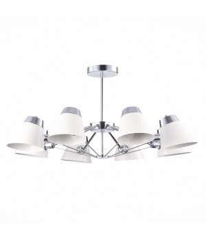 SLE155802-08 Люстра потолочная Хром/Белый E14 8*40W VARIO-foto2