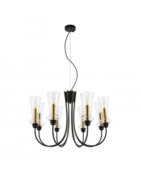 SLE112403-08 Люстра подвесная Черный/Прозрачный E14 8*40W RAMMO-foto2
