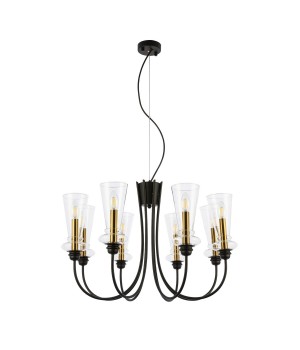 SLE112403-08 Люстра подвесная Черный/Прозрачный E14 8*40W RAMMO-foto2