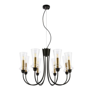 SLE112403-08 Люстра подвесная Черный/Прозрачный E14 8*40W RAMMO-foto2