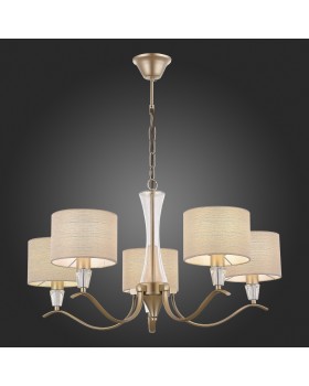 SLE1126-203-05 Светильник подвесной Шампань/Бежевый E14 5*40W CASSIA-foto5