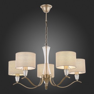 SLE1126-203-05 Светильник подвесной Шампань/Бежевый E14 5*40W CASSIA-foto5