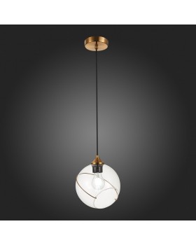 SLE103103-01 Светильник потолочный Золотистый/Прозрачный E27 1*60W SATTURO-foto5