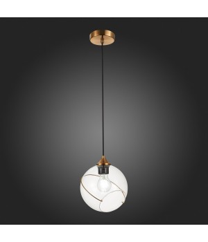 SLE103103-01 Светильник потолочный Золотистый/Прозрачный E27 1*60W SATTURO-foto5