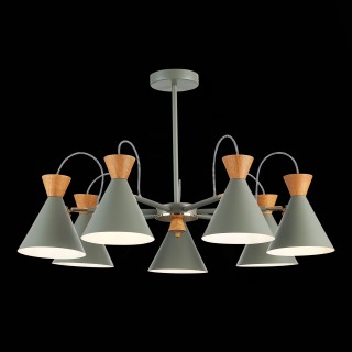 SLE125112-07 Люстра потолочная Серый, Золотой/Серый, Темное дерево E14 7*40W Modica-foto4