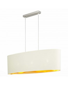 SLE300753-03 Светильник подвесной Никель/Золотистый, Светло-бежевый E27 3*40W BRESCIA-foto3