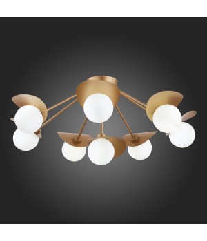 SLE220502-08 Люстра потолочная Золотистый/Белый G9 8*5W BOLZANO-foto7