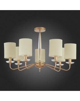 SLE108002-07 Люстра потолочная Золотистый/Бежевый E14 7*40W RITA-foto4