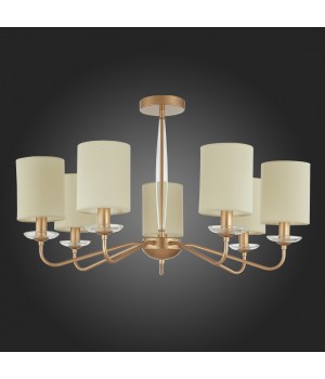 SLE108002-07 Люстра потолочная Золотистый/Бежевый E14 7*40W RITA-foto4