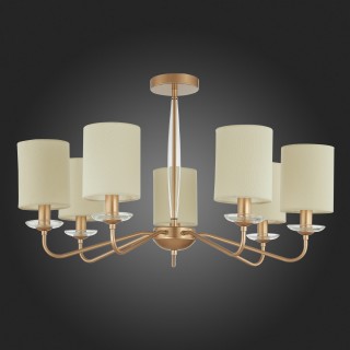 SLE108002-07 Люстра потолочная Золотистый/Бежевый E14 7*40W RITA-foto4