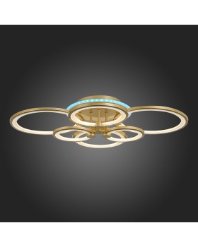 SLE200322-06RGB Светильник потолочный Золотистый/Белый LED 1*168W RGB 8W 3000-6000K LETO-foto3