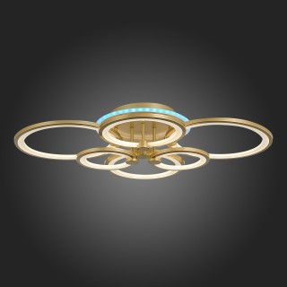 SLE200322-06RGB Светильник потолочный Золотистый/Белый LED 1*168W RGB 8W 3000-6000K LETO-foto3