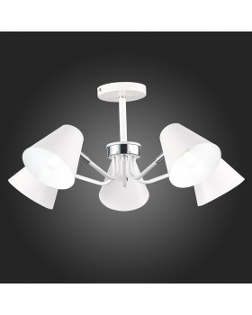 SLE106702-05 Светильник потолочный Белый,Хром/Белый E27 5*60W LERE-foto5