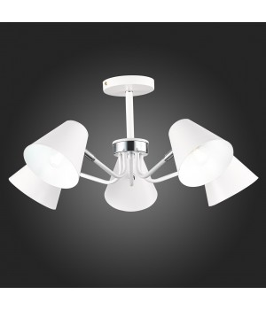 SLE106702-05 Светильник потолочный Белый,Хром/Белый E27 5*60W LERE-foto5