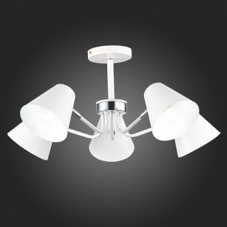 SLE106702-05 Светильник потолочный Белый,Хром/Белый E27 5*60W LERE-foto5