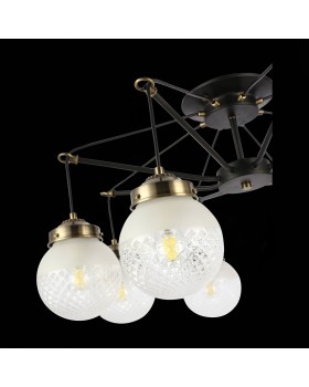 SLE110302-08 Светильник подвесной Черный, Бронза/Прозрачный, Белый E27 8*60W STRICCE-foto7