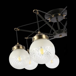 SLE110302-08 Светильник подвесной Черный, Бронза/Прозрачный, Белый E27 8*60W STRICCE-foto7