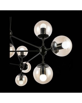 SLE154903-10 Люстра подвесная Черный/Янтарный E27 10*40W LACOTTA-foto6