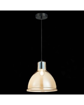 SLE114723-01 Люстра подвесная Черный/Янтарный E27 1*60W Bacchi-foto4