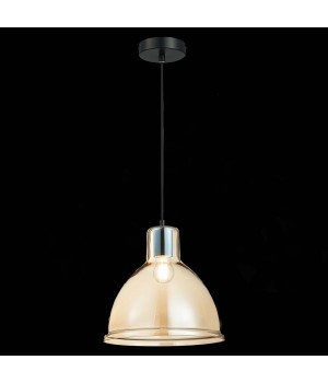 SLE114723-01 Люстра подвесная Черный/Янтарный E27 1*60W Bacchi-foto4