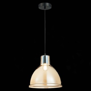 SLE114723-01 Люстра подвесная Черный/Янтарный E27 1*60W Bacchi-foto4