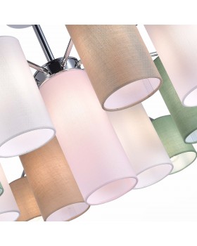 SLE300602-17 Люстра потолочная Хром/Белый, Бежевый, Зеленый E14 17*40W ESSENZA-foto4