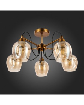 SLE110002-05 Люстра потолочная Бронза/Янтарный E27 5*60W ACRO-foto8