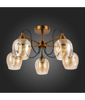 SLE110002-05 Люстра потолочная Бронза/Янтарный E27 5*60W ACRO-foto8