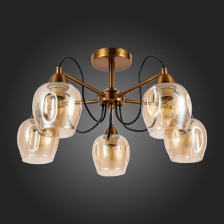 SLE110002-05 Люстра потолочная Бронза/Янтарный E27 5*60W ACRO-foto8